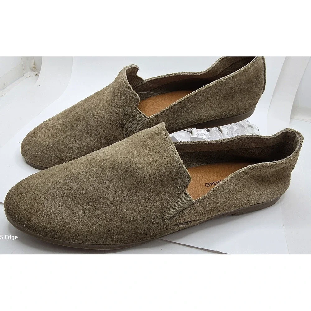 Lucky Brand Women's Charsa 2 Suede Casual Slip On Loafers Shoes Tan Size 6